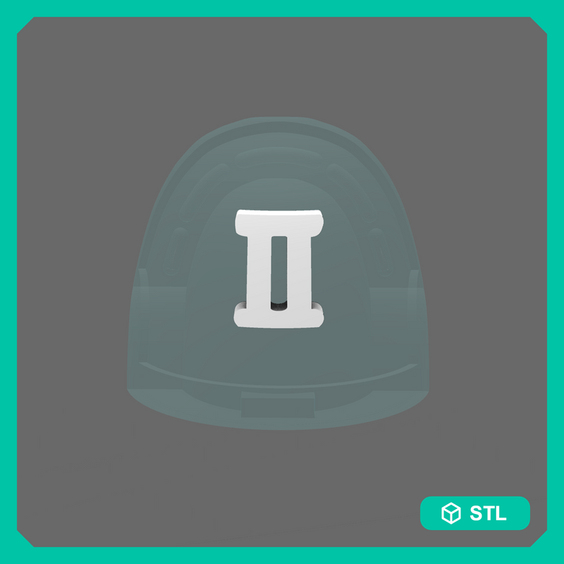 Space Knights V10R Standard Roman Numeral 02 Shoulder Symbols - Only-Games