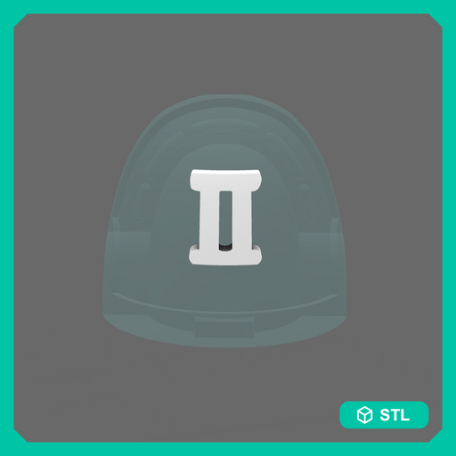 Space Knights V10R Standard Roman Numeral 02 Shoulder Symbols - Only-Games