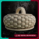 Kitchen Basket - Household Prop STL for DnD & Wargaming