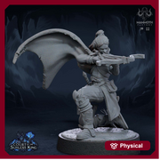 Female Elf Gloom Stalker Ranger Crossbow Expert  Unpainted | 28mm,32mm,54mm,75mm,100mm Scale |Resin Dungeons & Dragons |Mammoth Factory - Only-Games