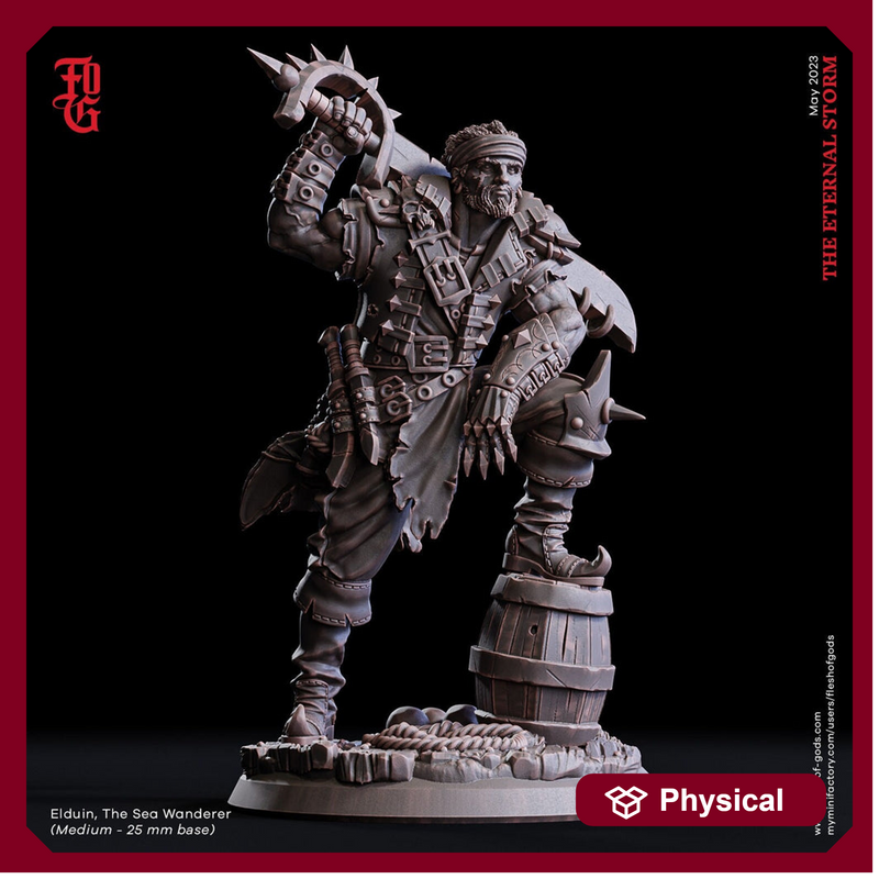 Swashbuckler Fighter, Ranger, Rogue | 28mm, 32mm,54mm,75mm,100mm Scales | Player Character Mini  -D&D 5e Pathfinder Figurine |Flesh of Gods - Only-Games