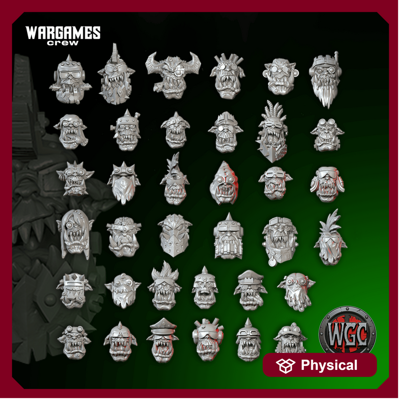 Orck Mad Riders Heads Set x36