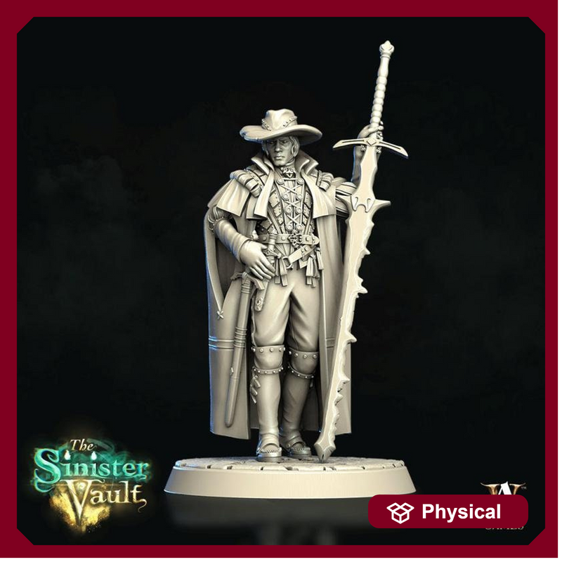 Witch Hunter | Blood Hunter| Ranger Monster Slayer Miniatures Great Sword | Dungeons and Dragons | Pathfinder | Figure for Painting | - Only-Games
