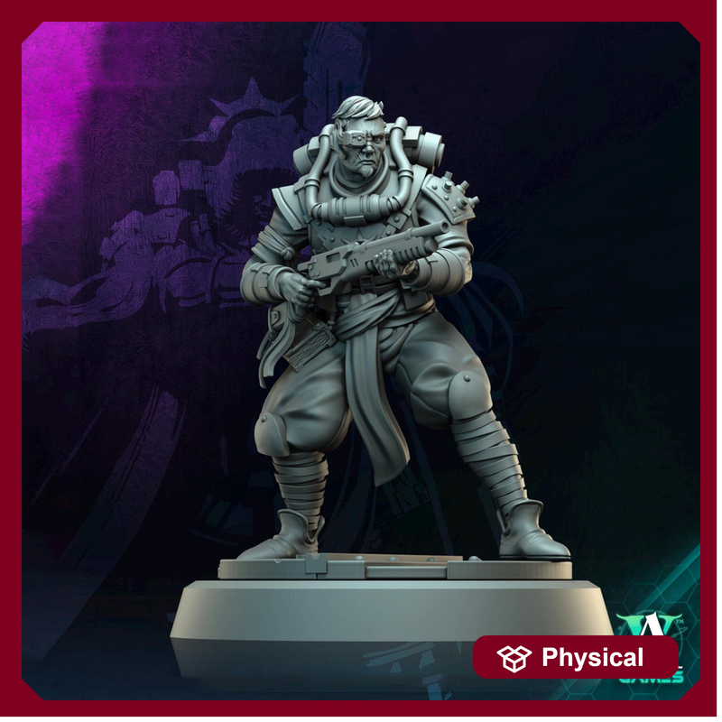 Sci-Fi Miniature Soldier Army Veteran | 28mm,32mm, 54mm, 75mm,100mm Scales | Resin Mini | Morior Shocktrooper TPG | Archvillain Games - Only-Games