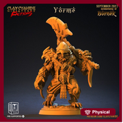 Owlfolk Fighter Barbarian Great Axe | 28mm, 32mm,54mm, 75mm, 100mm Scales | Resin | D and D | Figure for painting |Pathfinder |Clay Cyanide - Only-Games