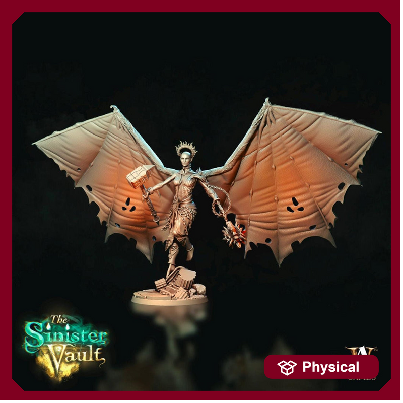 Zariel the Fallen Angel |28mm, 32mm, 54mm, 75mm, 100mm Scale |Angel Succubus Miniature | D& D Miniatures | Pathfinder Miniatures | - Only-Games