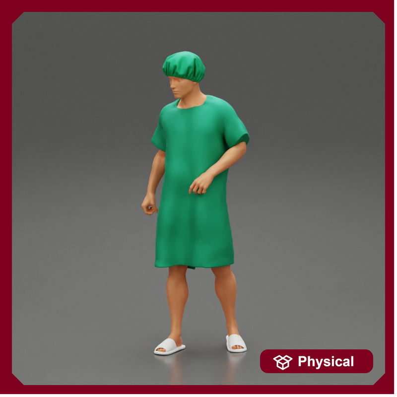 patient in hospital walking