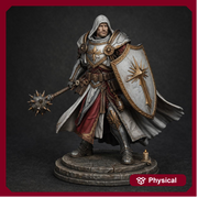 War Cleric Battle Priest, PaintedOrNot Original Design Unpainted Mini | 5 Sizes /Scales - Only-Games