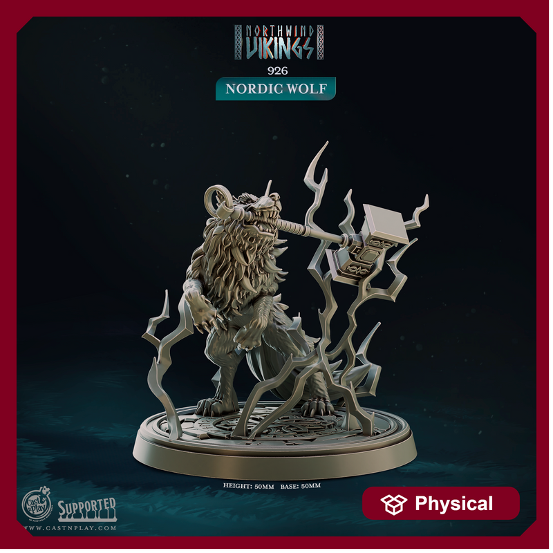Nordic Wolf - Northwind Vikings - CastNPlay - Terrain Wargaming D&D DnD 28mm 32mm 40mm 54mm