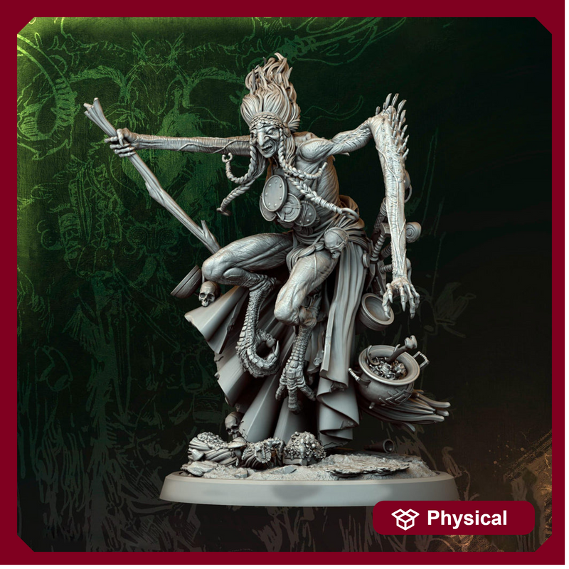 Hag, Fiendish Witch, Demon Fiend  Unpainted Miniature DnD 5e | 5 Sizes /Scales - Only-Games