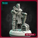 (0207) Male human tiefling firbolg half-orc elf brigand warrior with a sword
