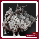 Orc And Battle Rhinos ( 3 Rhino + 6 Riders) 32mm