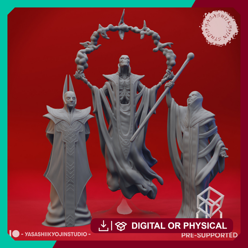 Red Wizard Cultists - Tabletop Miniatures (Pre-Supported)