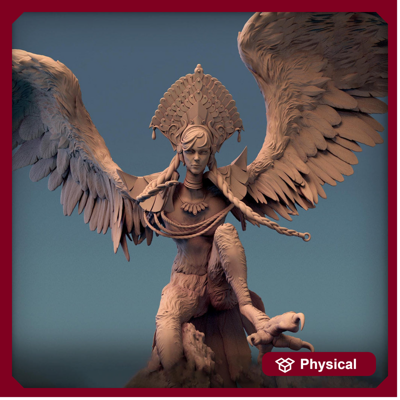 Harpy Winged Monstrosity | 28mm,32mm,54mm,75mm,100mm Scale Resin Mini | Dungeons and Dragons D&D 5e Pathfinder | Lord of the Print - Only-Games