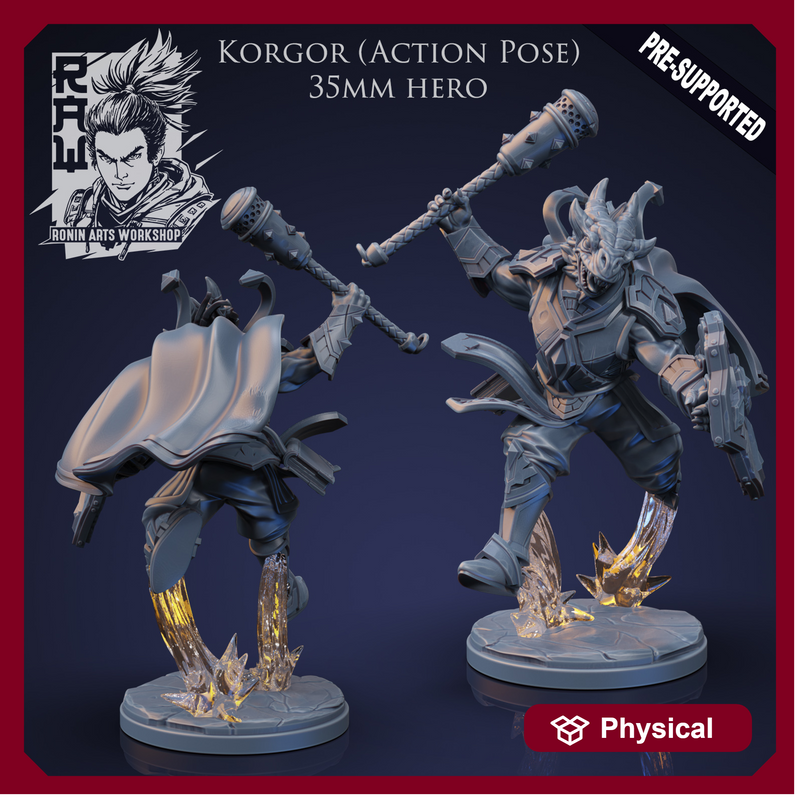 Korgor The Paladin - Action Pose - Only-Games