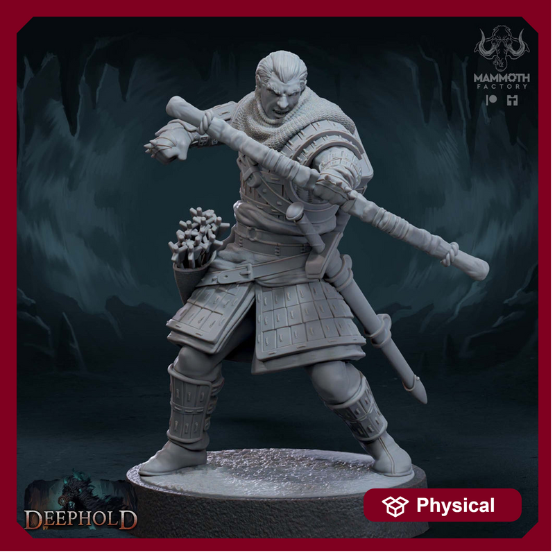 Human Ranger Fighter PC / NPC Unpainted | 28mm,32mm,54mm,75mm,100mm Scale | Resin Dungeons and Dragons D&D 5e  | Pathfinder | - Only-Games