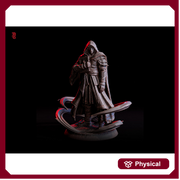 Hooded Warlock Miniature | Dark Scribe Necromancer | UNPAINTED Resin - Only-Games