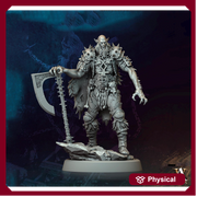 Orc Chief Fighter Barbarian w/ Great Axe, Half-Orc | Scales: 28mm,32mm ,54mm,75mm,100mm  Megaboss | Dungeons & Dragons 5e | Pathfinder - Only-Games