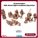 US paratroopers Supports HMG & Mortar x10 - 28mm