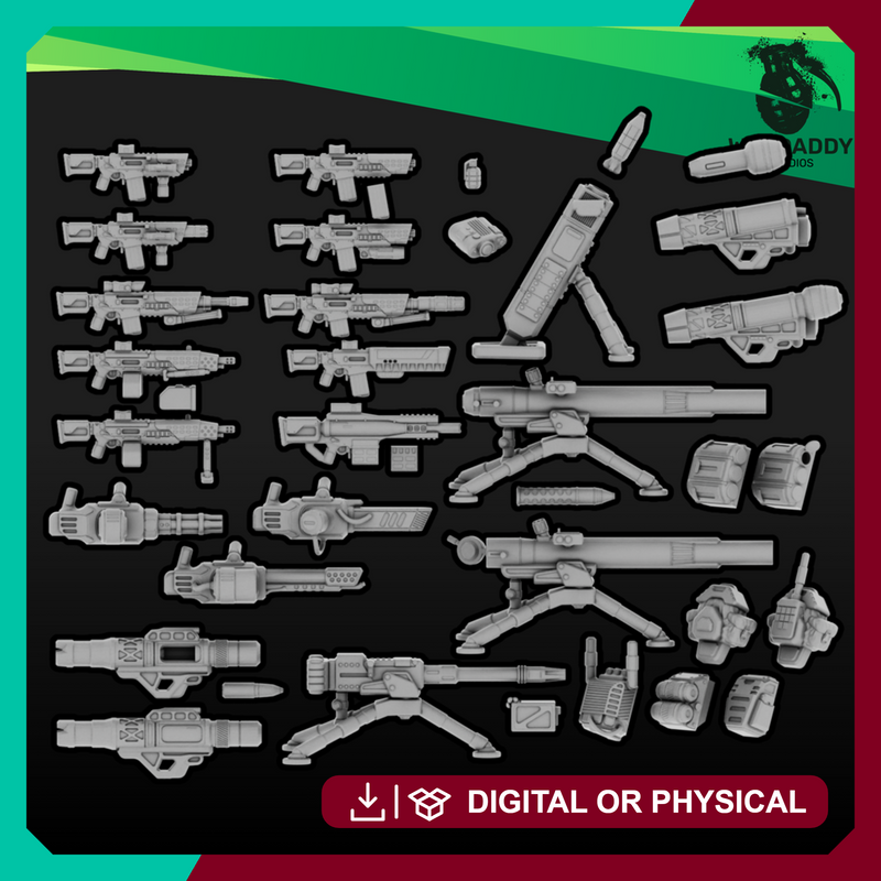 Futuristic / Sci-Fi Weapons & Equipment Pack (15mm)