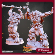 Orc Rangers, Orc barbarian | 28mm | 32mm | 75mm tall |  Megaboss | Dungeons and Dragons Pathfinder | - Only-Games