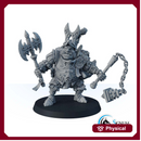 Ogre with chain, “Ironheads” heavy infantry