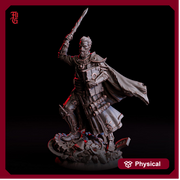Wizard Miniature | Spellbook Battle Mage with Sword | UNPAINTED Resin DnD Pathfinder - Only-Games
