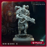 Sci-Fi Miniature Army Krigere Infantry Corp |  28mm,32mm,54mm,75mm,100mm Scale | Resin Mini | Morior Shocktrooper TPG | Archvillain Games - Only-Games