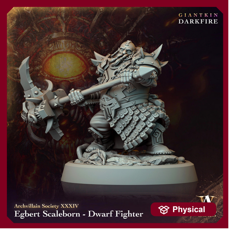 Dwarf Fighter, Paladin, Artificer Resin Miniatures | Dungeons & Dragons | 28mm, 32mm,54mm,75mm,100mm Scale | Pathfinder | Archvillain games - Only-Games