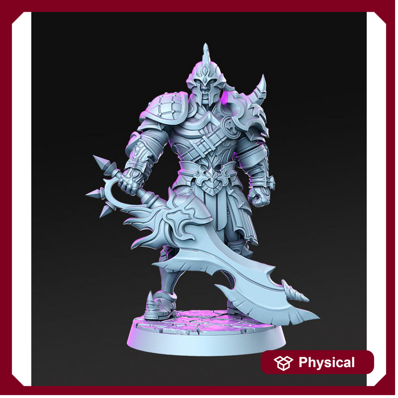 Fighter | Paladin| Miniatures | Kalkhan | Heavy Armor | Dungeons and Dragons | 28mm and 32mm | Pathfinder | Figure for Painting | Fighter| - Only-Games
