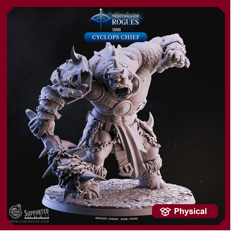Cyclops Chief - Nightdagger Rogues - CastNPlay - Terrain Wargaming D&D DnD 28mm 32mm 40mm 54mm