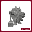 Dwarf with shield and hammer and pipe 28mm scale