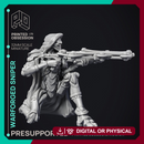 Sniper Warforged - Assassin Clan - PRESUPPORTED - 32 mm scale