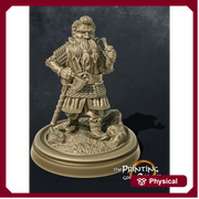 Dwarf Adventurer Miniature Dungeons and Dragons | 28mm, 32mm Scale | Pathfinder Figure | DnD | Dwarf with Axe Figurine unpainted | - Only-Games