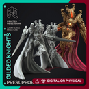 Gilded Knights - Flesh of Gold -  PRESUPPORTED - Illustrated and Stats - 32mm scale