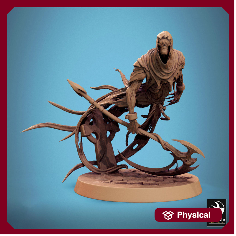 Ghost Undead Monster, Scythe or Sword Options (5 sizes), DnD 5e Unpainted Mini| 28mm, 32mm,54mm,75mm,100mm Scales | Dungeons & Dragons - Only-Games