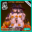 Prywinko and Kittew - Halloween Witches Pin-Up (NSFW) - STL only