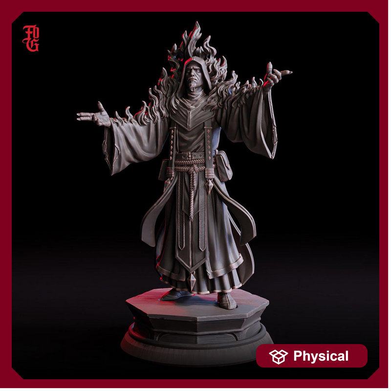Light Domain Cleric, Sorcerer, Wizard | 28mm, 32mm,54mm,75mm,100mm Scales | Player Character | D&D 5e Pathfinder Figurine | Flesh of Gods - Only-Games