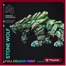 Stone Wolf - Elemental Wolves - Pre-Coloured - 32mm Scale
