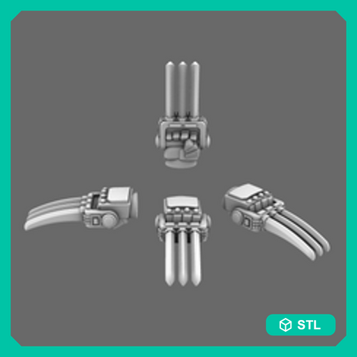 Cyber Samurai Tekko Melee Hand Weapons - Only-Games