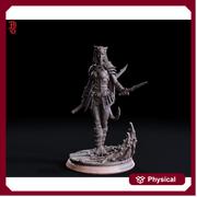 Female Tiefling Rogue Assassin Warlock hexblade |Miniature | 5 Scales | Pathfinder Figure | DnD | Figurine unpainted | - Only-Games