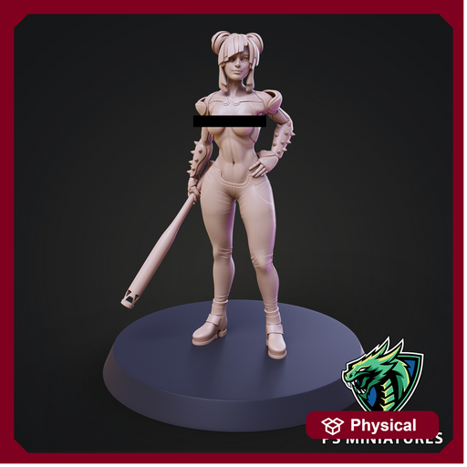 Cyberpunk Scrapper Girl Pose 1 Pinup - Only-Games