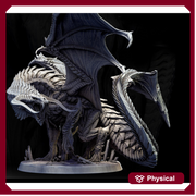 Chromatic Black Dragon (4 sizes) D&D 5e Unpainted Miniature | 109mm Height, 269 Wide | Resin Figurine | Dungeons and Dragons 5e Pathfinder - Only-Games