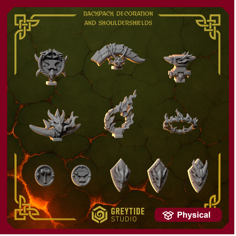 Backpack decoration and shouldershields AW