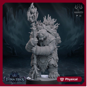 Sea Tortle Druid Cleric Monk PC NPC | 28mm, 32mm,54mm,75mm,100mm Scales | Player Character Mini D&D 5e Pathfinder Figurine | Mammoth Factory - Only-Games