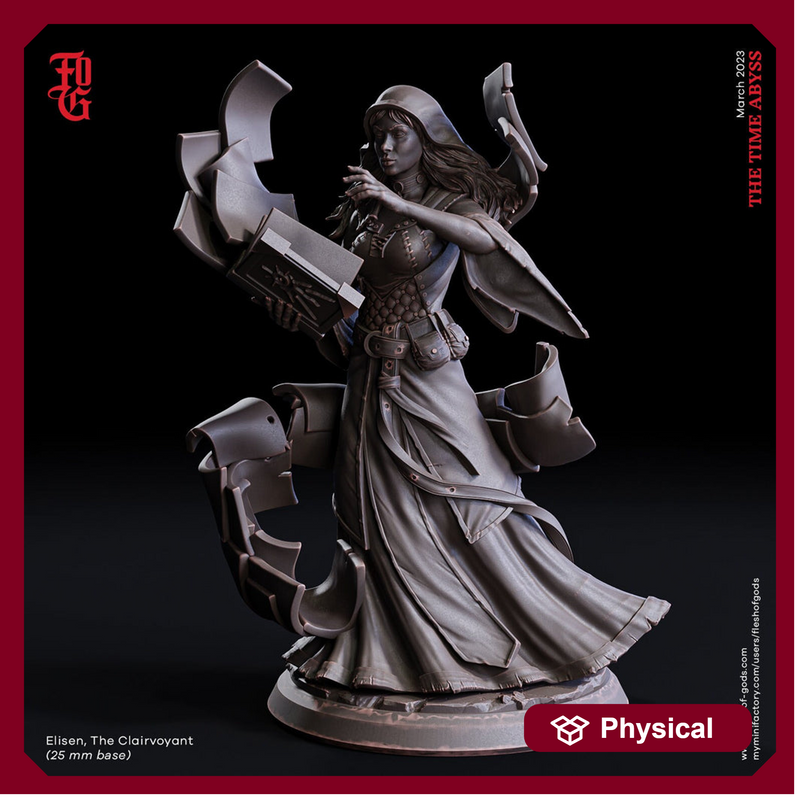 Female Wizard, Warlock, Sorcerer PC NPC | 5 Sizes /Scale Resin Miniature | Dungeons and Dragons - Only-Games