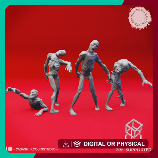 Zombies - Tabletop Miniature (Pre-Supported) - Only-Games