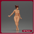 Naked Asian girl sits on motorcycle