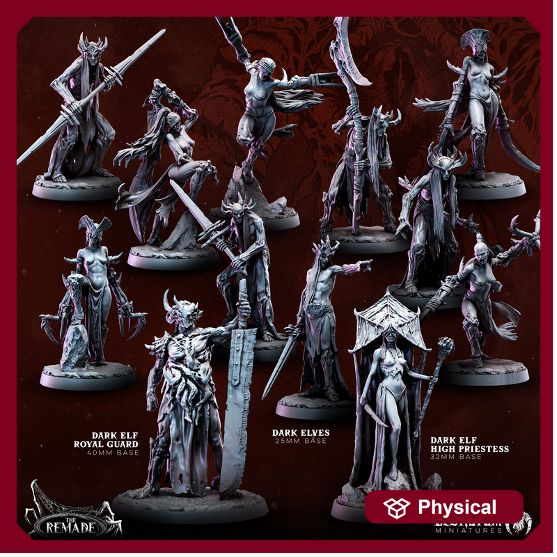 Grimdark Dark Elves | Bestiarum | Wargaming DnD Miniatures