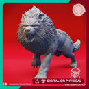 Charging Dire Wolf - Tabletop Miniature (Pre-Supported)